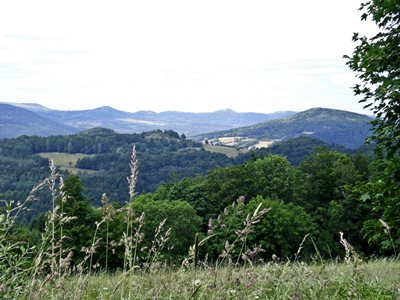 Aufstieg am Schondratal-Radweg zum Berghaus Rhn