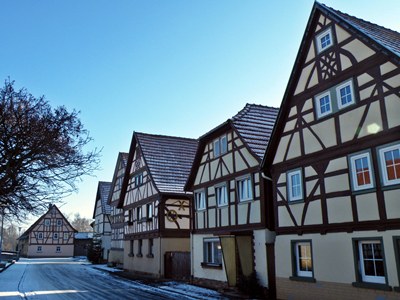 Fachwerk an der Streu in Nordheim